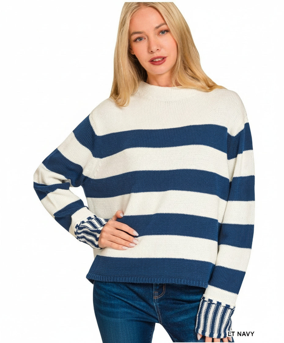 Long Sleeve Striped Sweater